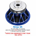 Qube 18 Ninja 3K 2500 Watt Professional Subwoofer Transducer