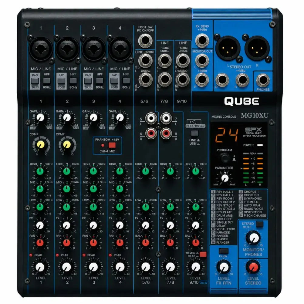 Qube MG10XU 10-Channel Mixing Console