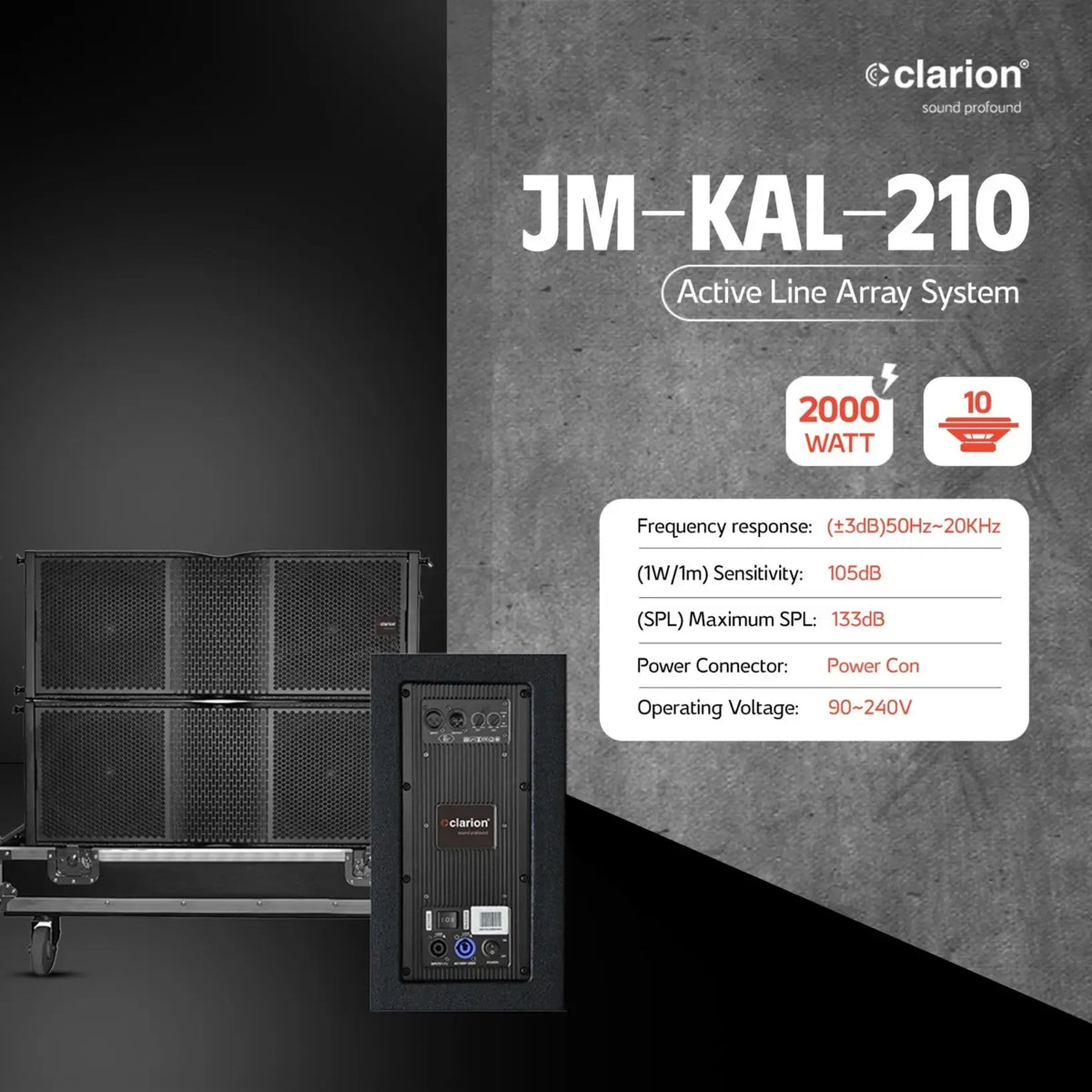 JM-K-ARRAY 210 (1 PAIR WITH FLIGHT CASE)