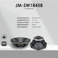 Clarion JM SW18458 18-Inch 1500 Watt Speaker