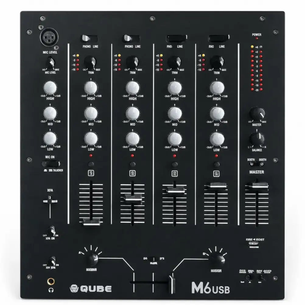 Qube QM6 4Channel Professional DJ Mixer