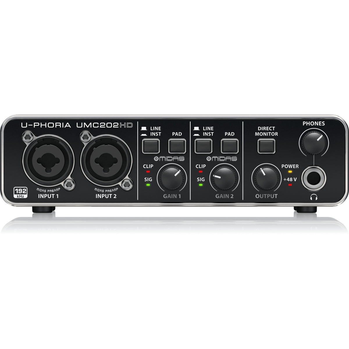 Behringer U PHORIA UMC202HD 24 Bit 192 kHz 2x2 USB Audio Interface