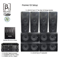 Beta3 Dual 15” Full Range & Dual 18” Subwoofer Speaker Bundle with Amplifiers & DJ Mixer